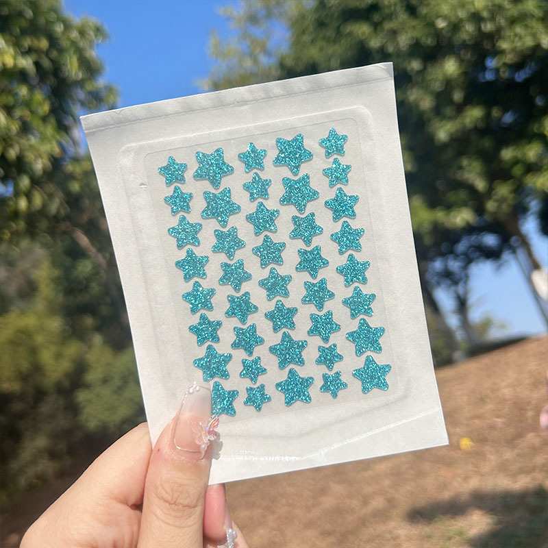 水胶体净痘贴彩色五角星痘痘贴物理吸脓舒缓隔离彩妆闪粉|undefined