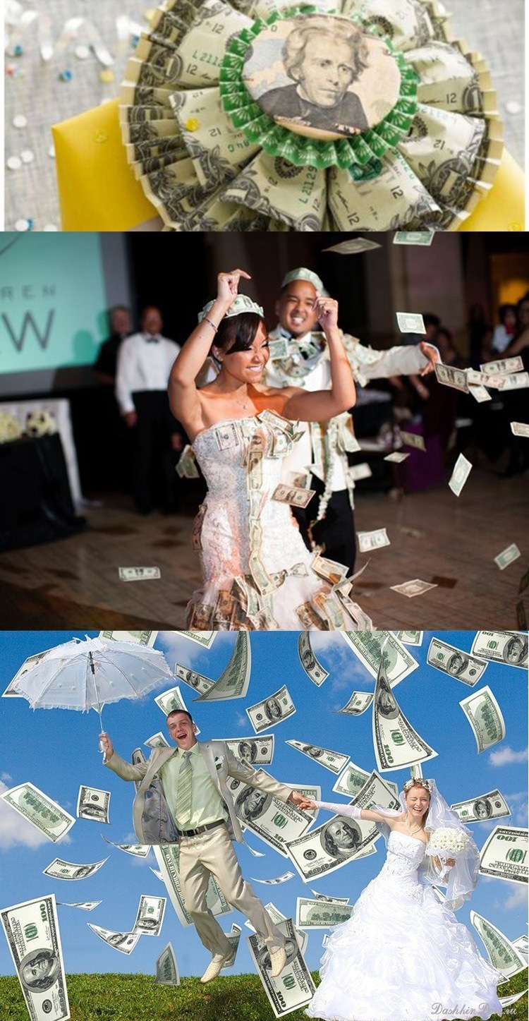 Miniature Currency Props Printed Towel Set For Party Fun_voghion.com