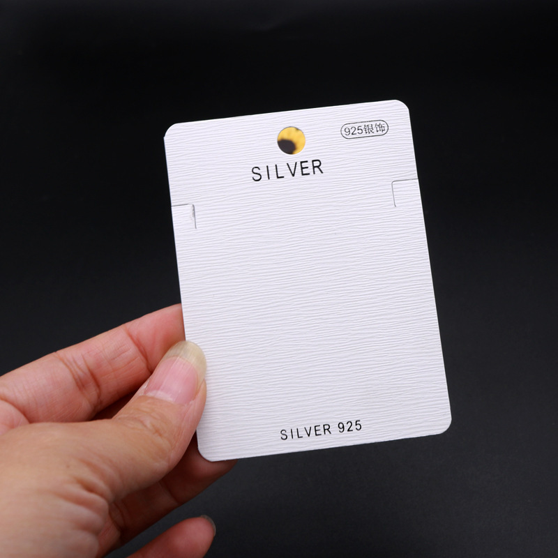 项链锁骨链卡片韩版925银饰silver 925挂卡塑料弯钩展示卡片