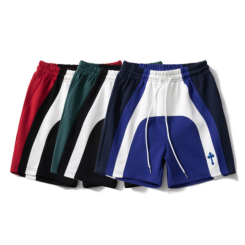 2026 Trendy Patchwork Color-Blocking Shorts for Men, Summer Loose Casual Five-Point Basketball Shorts, Sports Wholesale, Quick-Dry for Summer 2026 Trendy Patchwork Color-Blocking Shorts for Men, Summer Loose Casual Five-Point Basketball Shorts, Sports Wholesale, Quick-Dry for Summer