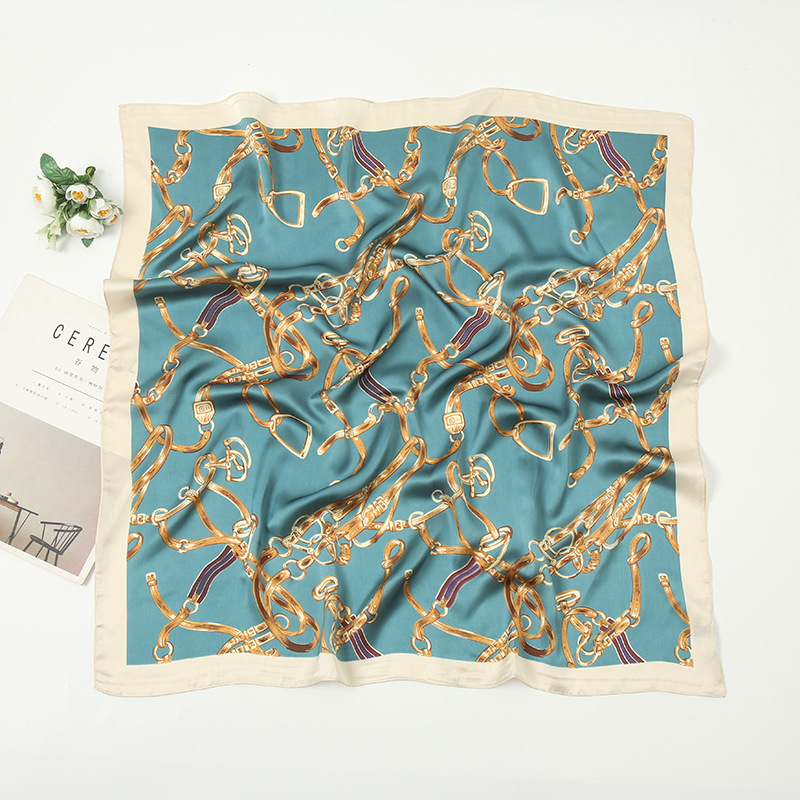 Silk Scarf Classification Daily Occasion Women's Fashion Cashew Nuts Satin Chiffon Printing Silk Scarves