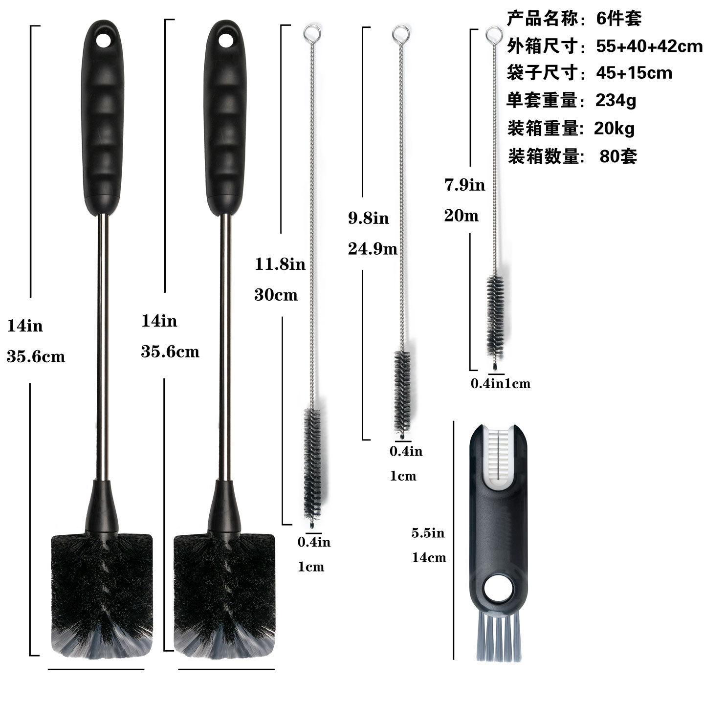 Taza de vacío cepillo biberón cepillo de limpieza traje de paja tubo de ensayo de limpieza taza de agua botella de alimentación esponja cepillo de limpieza suministro directo de fábrica