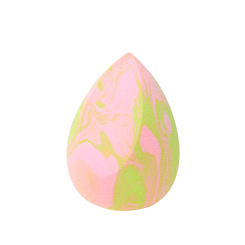 La borla de polvo de huevo de belleza de color mixto transfronterizo se agranda cuando se encuentra con el agua, gotas de agua sin látex, esponja de maquillaje en forma de calabaza, personalización de fábrica de huevos