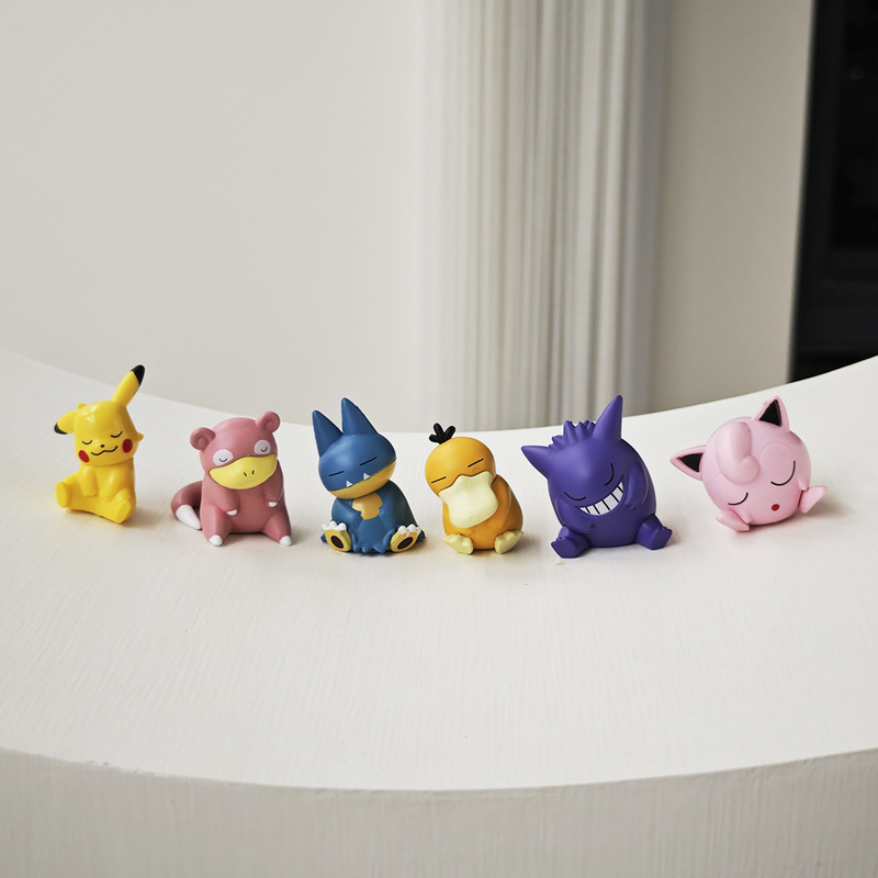 Pokémon Q-Version Cute Figures: Gengar, Mewtwo, Snorlax Blind Box Collectible Figurines