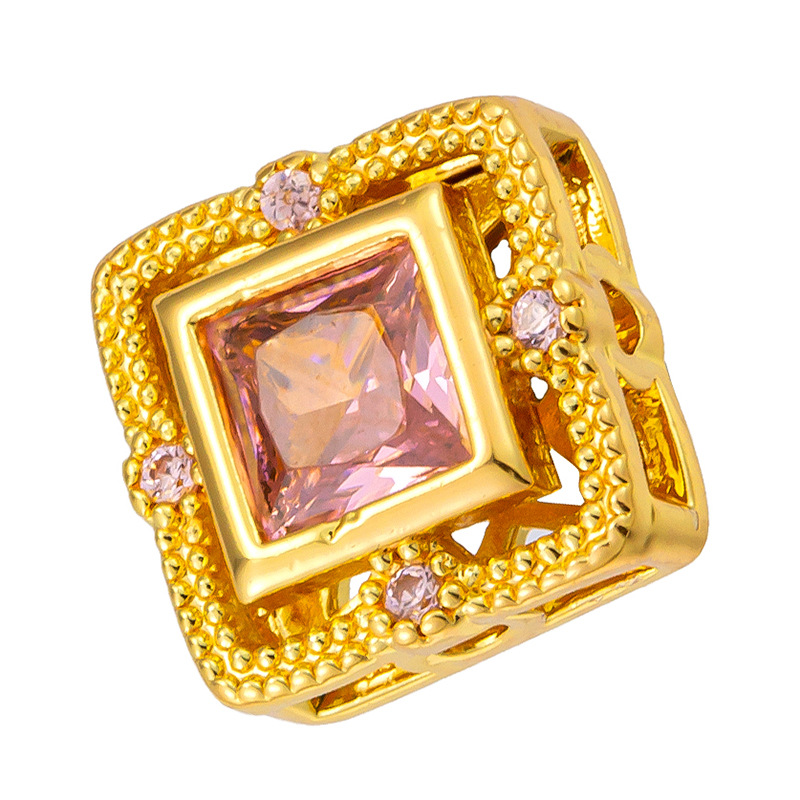 Colgante de cobre micro incrustado Gufasha oro goteo de aceite perlas de transferencia DiDi con perlas de acessorios de perlas huecas fábrica de perlas al por mayor