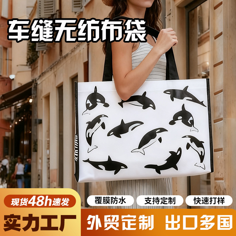 Printed Laminated Non-Woven Fabric Tote Bags for Clothing Store Shopping, Customizable with Logo, High-End Gift Bags Printed Laminated Non-Woven Fabric Tote Bags for Clothing Store Shopping, Customizable with Logo, High-End Gift Bags