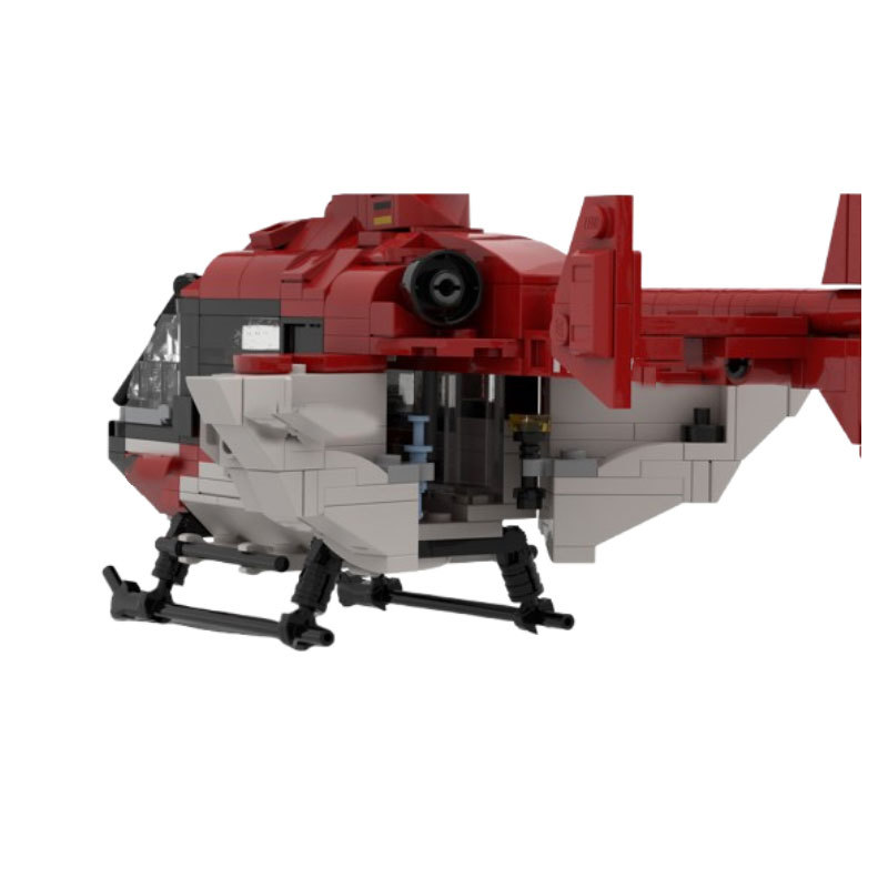 Red Airplane Construction Toy Educational Building Block Model_voghion.com