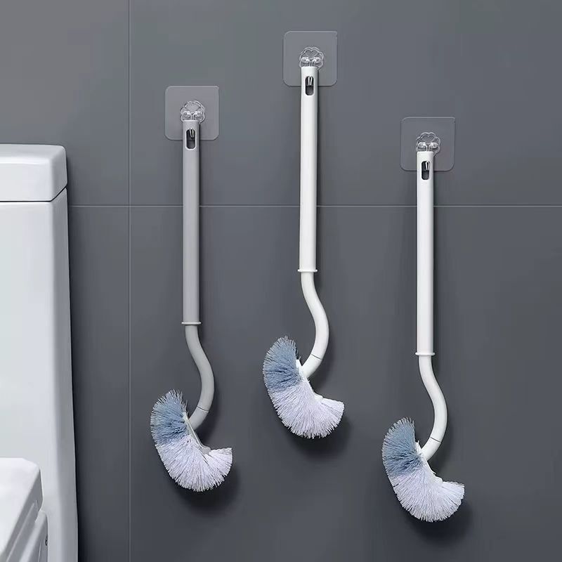 Japanese-Style Bent Head Toilet Brush for Home Use, No Dead Angle Soft Bristle Toilet Cleaning Brush, Wall-Mounted Bathroom Cleaning Brush Japanese-Style Bent Head Toilet Brush for Home Use, No Dead Angle Soft Bristle Toilet Cleaning Brush, Wall-Mounted Bathroom Cleaning Brush