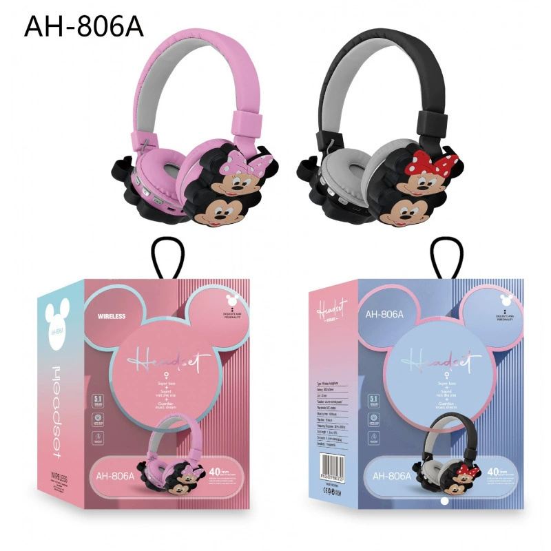 AH-806 Bluetooth гарнитура беспроводной мультяшный Kulomi Stichi Mario Bluetooth гарнитура оптом