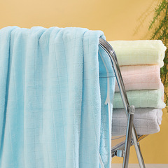 New checkered towel and bath towel set, thickened absorbent coral velvet bath towel, headscarf, household daily towel set