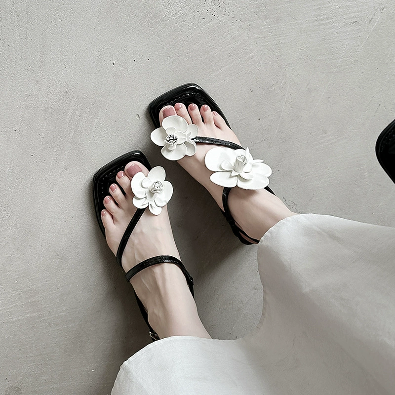 Mountain tea, summer sandals, suitable with a skirt, thin strap, genuine leather