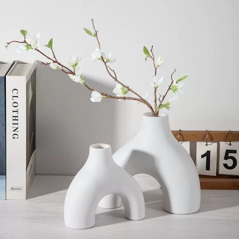 创意塑料花瓶家居异形艺术摆件客厅桌面仿真花玄关装饰品跨境爆款