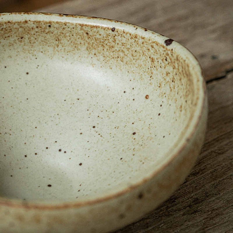 Jimmy estilo antiguo japonés en forma de tazón de 5 pulgadas hecha a mano tazón de ensalada tazón pequeño tazón de restaurante exportación transfronteriza