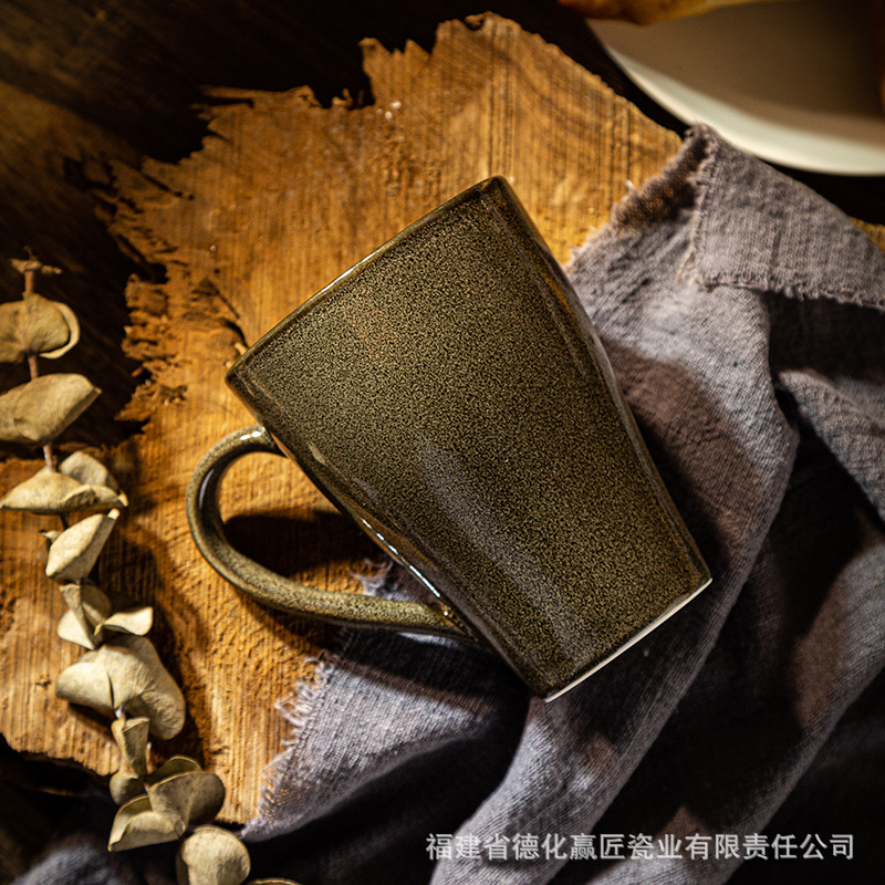 Transfronterizo LICANG horno esmaltado serie de tazas de porcelana fina dura 300ml tazas de agua de cerámica tazas de café tazas de menú
