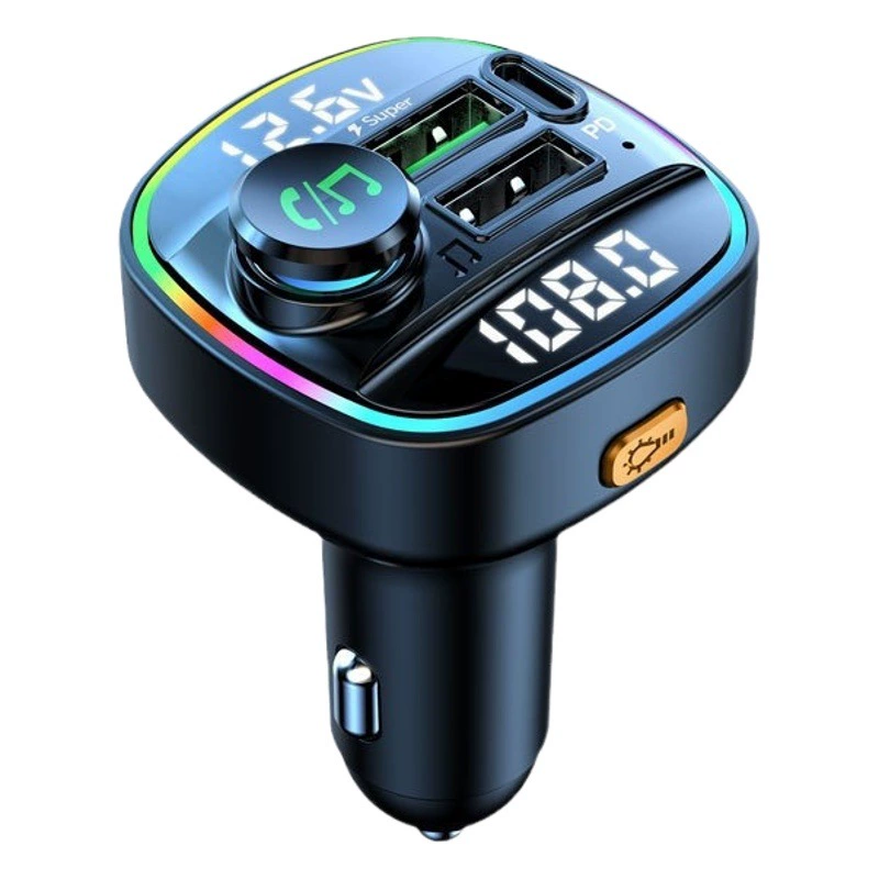 Новый двойной дисплей обнаружение напряжения автомобиля mp3 Bluetooth-плеер PD20W быстрое зарядное устройство для автомобиля FM-передатчик