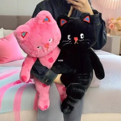 小红书波点猫咪可爱抱枕靠垫午休猫公仔毛绒玩偶布娃娃女生日礼物