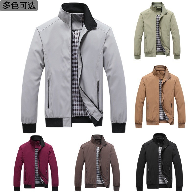 Wholesale 2025 New Men's Jackets Spring and Autumn Cross-Border Casual Men's Korean Style Handsome Pilot Zipper Jacket