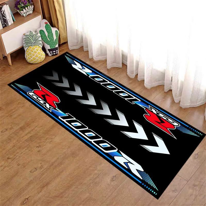 Cross-border Temu American-style diatomite long rug, motorcycle decorative floor mat, dirt-resistant, wear-resistant, easy to maintain, bedside rug