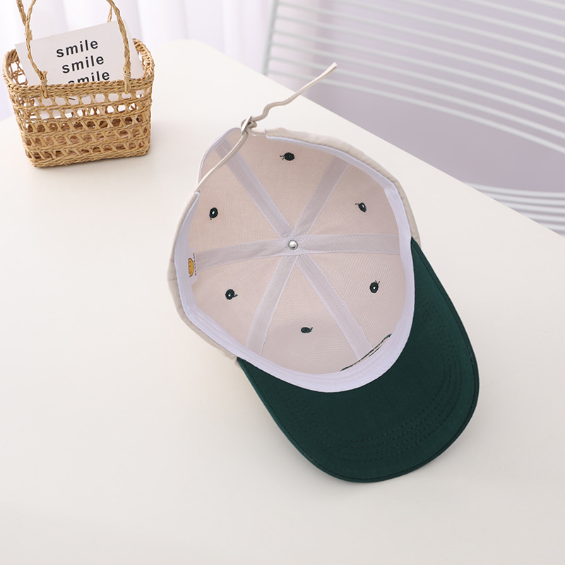 Embroidered Letters Small Standard Color-blocking Baseball Cap Children's Sunshade Hat display picture 3