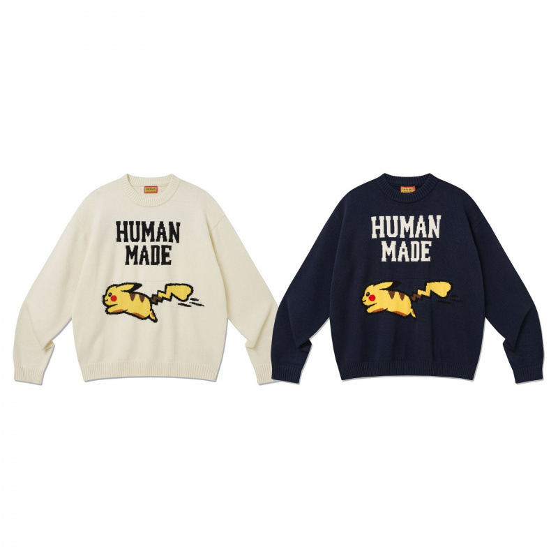 26 autumn and winter new Japanese-style trendy brand human retro knitwear, unisex HM round-neck sweater, casual top 26 autumn and winter new Japanese-style trendy brand human retro knitwear, unisex HM round-neck sweater, casual top