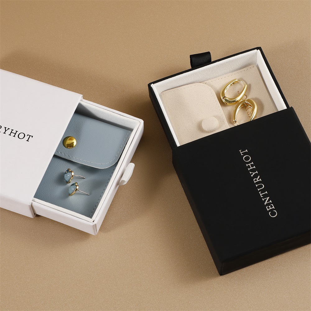 50 PCS/Package Paper Simple Style Classic Style Daily Solid Color Jewelry Boxes display picture 6