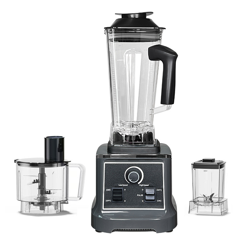 2리터 고무 코팅 손잡이 컵 + 그라인딩 컵 + 야채 커팅 컵