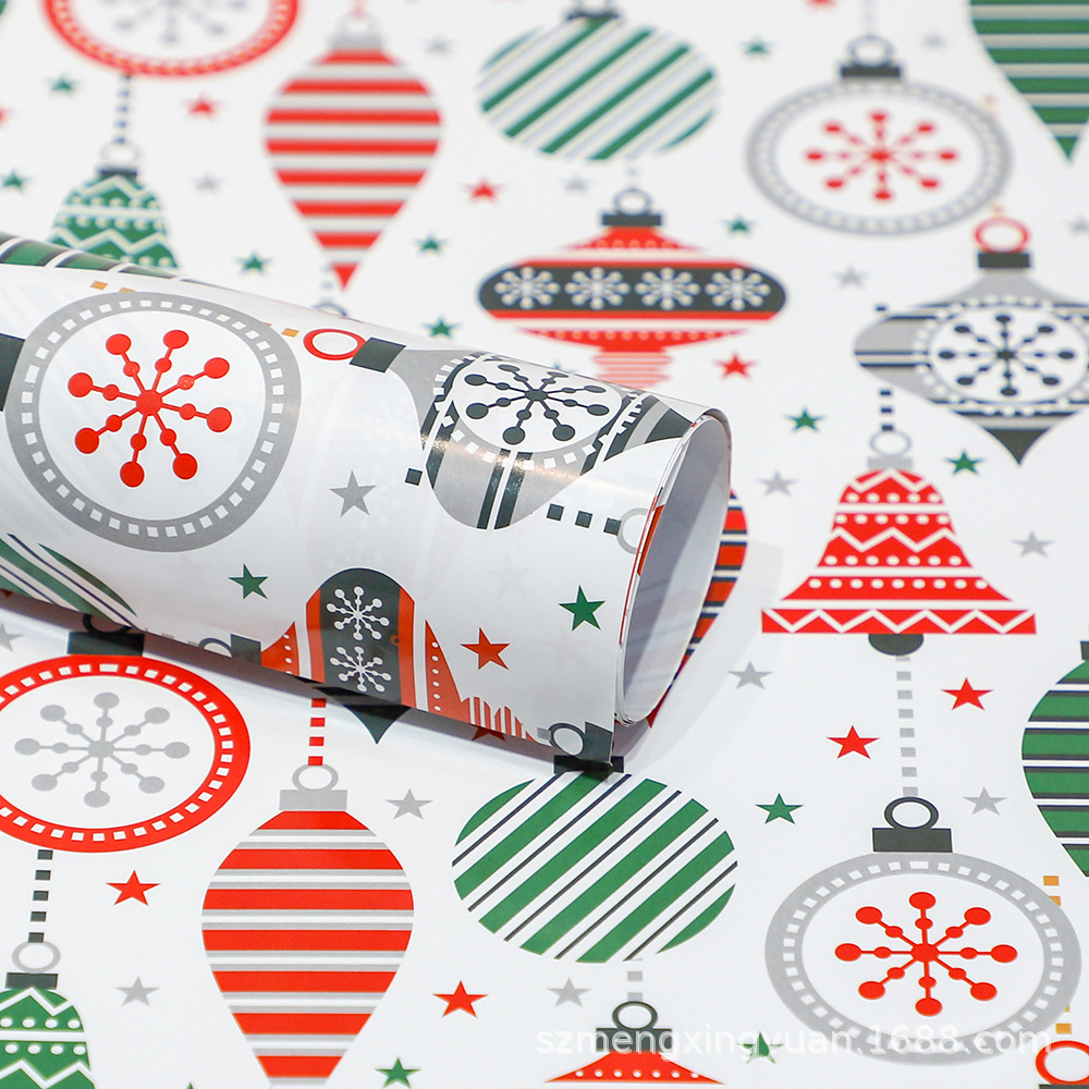 80g nueva decoración de Navidad regalo caja de regalo papel de embalaje DIY papel decorativo cubierta de libro de Corea del Sur papel de color de dibujos animados