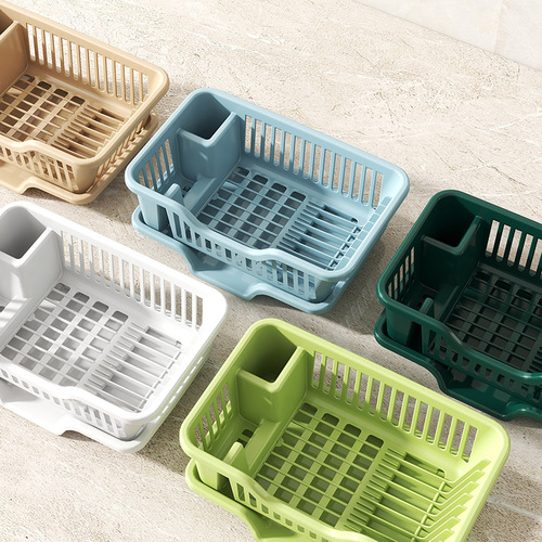 Thickened drain dish rack plastic single layer dripping dish rack dishware storage rack kitchen dish rack storage wholesale