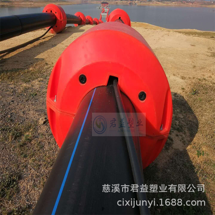 批发DN450大孔径拦污吸沙聚乙烯管道浮体河道清淤泥输送PE管浮筒