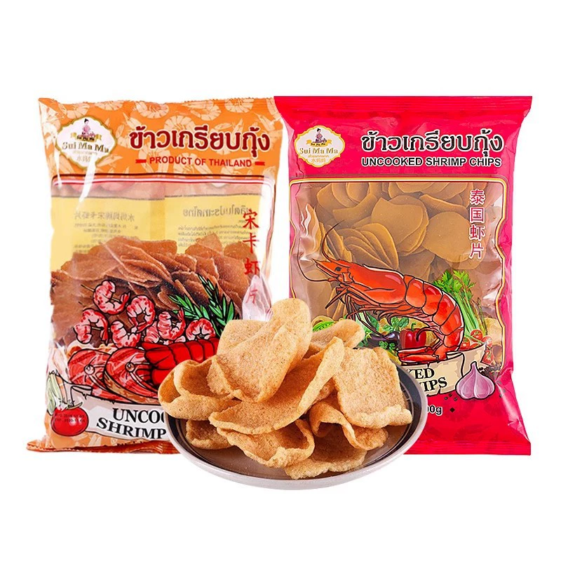  Thailand imported Shui Mama Songkhla shrimp crackers 500g Thai lobster crackers self-fried snacks semi-finished products for commercial use