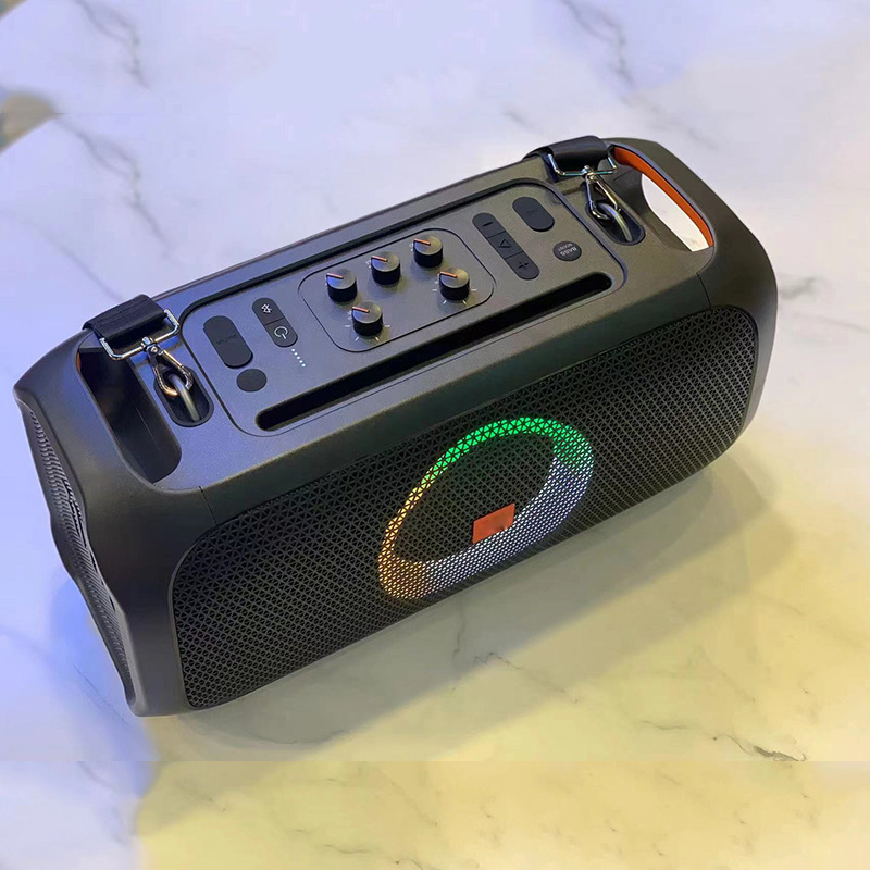 S18 スクエアダンスワイヤレスサブウーファーオーディオマイク大音量屋外ポータブルホームカラオケ Bluetooth スピーカー|undefined