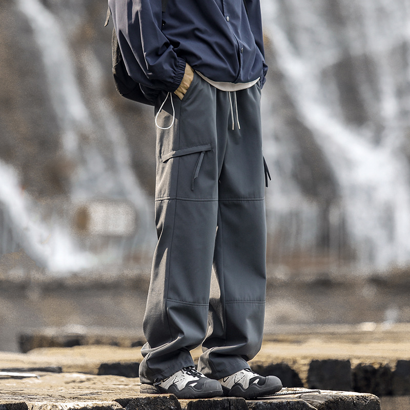 啄木鸟冲锋裤子男款夏季薄款潮流防风美式机能登山裤男士工装裤|undefined