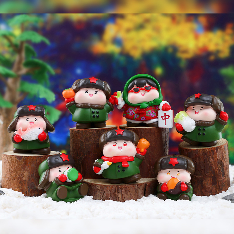 New Trendy Cute Northeast-Style Cotton-Padded Jacket Ornaments, Southern Little Potato Blind Box Desktop Decorations New Trendy Cute Northeast-Style Cotton-Padded Jacket Ornaments, Southern Little Potato Blind Box Desktop Decorations