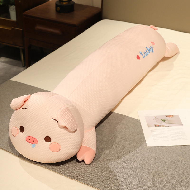 Verano Bean hipopótamo almohada para dormir niñas embarazadas piernas para dormir adultos almohada larga columna