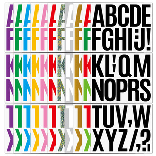 3 inch alphanumeric stickers car mailbox logo waterproof stickers cross-border large letter stickers