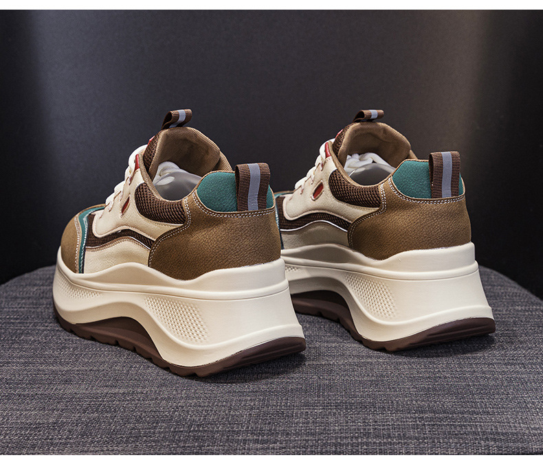 Giày sneaker nữ đế dày 2026 mới nhất thu đông, phong cách thể thao đa năng, đế mềm êm ái tăng chiều cao — M2962 màu vàng, M2962 màu xanh lá cây chi tiết 22