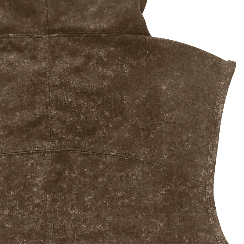 Vintage Herren Weste Mit Blumenmuster Sleeveless Kapuzenpulli_voghion.com