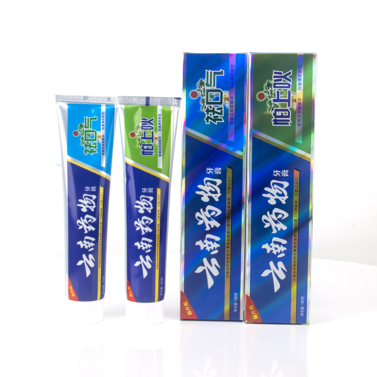 云南药物牙膏180g双重薄荷金银花清热去火口气清新去牙渍厂家批发