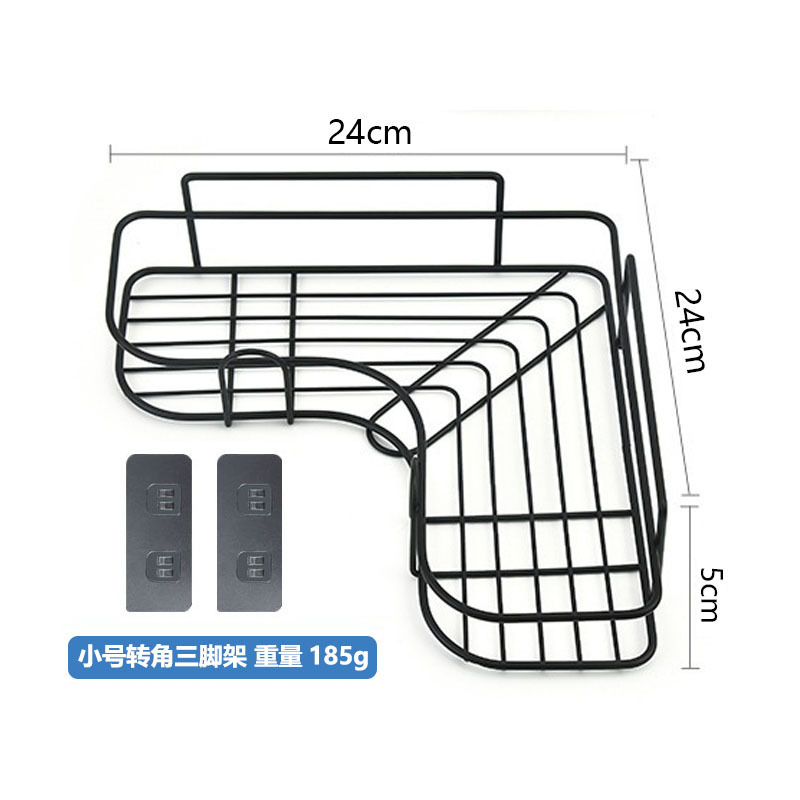 Estante de baño de esquina de acero inoxidable Estante de almacenamiento de baño sin perforación Estante triangular de pared de baño