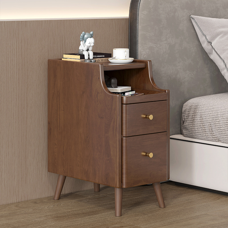 Mesita de noche para dormitorio, mesita de noche minimalista moderna, almacenamiento de madera maciza, mesita de noche para dormitorio, mesita de noche de madera maciza