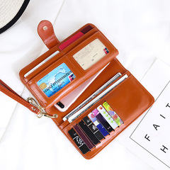 New style wallet women's long zipper buckle large capacity multi-card slot wallet card bag all-in-one bag clutch bag hot sale