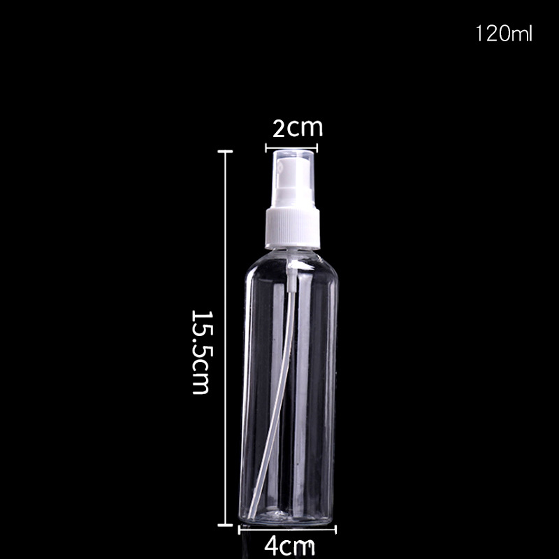 Botellas vacías en stock de 30ml, 50ml y 100ml, botellas de spray con pulverización fina lateral, botellas de plástico hidratantes recargables, botellas de spray.