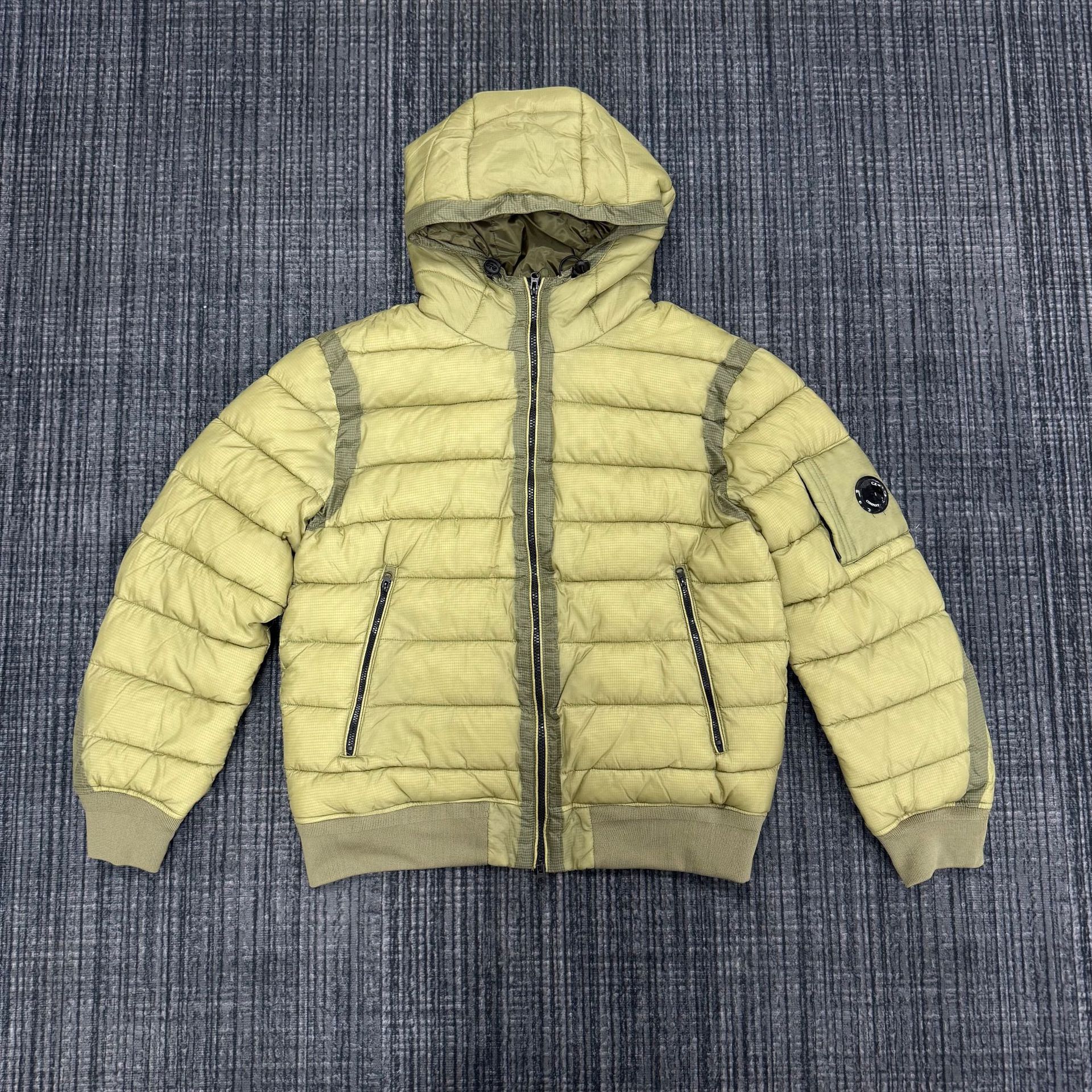 CP Cross-border COMPANY Hooded Lens Flap Pocket Lightweight Cotton Jacket, Unisex, Italian Casual Commuter Style