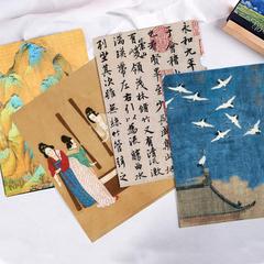 L-shaped folder ancient painting calligraphy series Orchid Pavilion Preface A4 single sheet folder student office material storage