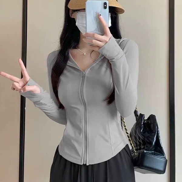 Y42 light gray [slim-fitting sun protection clothing]