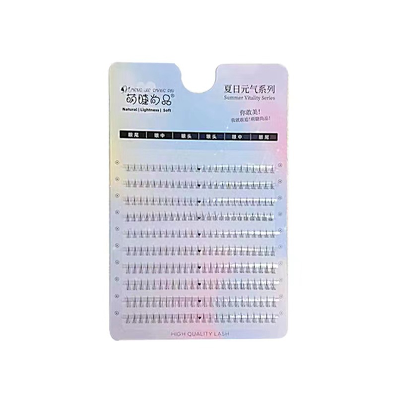 Linda pestaña Shangpin gran capacidad transparente tallo perezoso pequeñas pestañas de llama natural solo racimo segmentado novato pestañas postizas