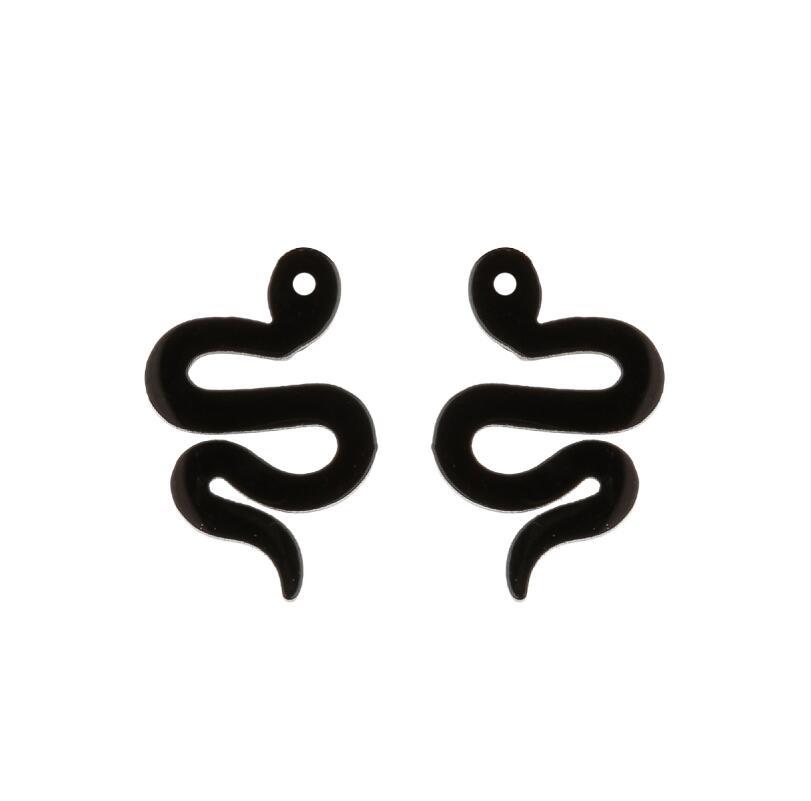 Women's Simple Style Snake Stainless Steel No Inlaid Ear Studs Plating Stainless Steel Earrings display picture 4