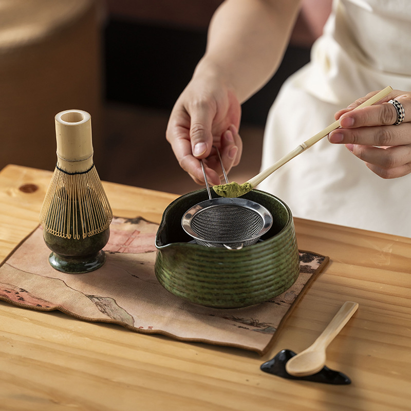 日式百本立抹茶刷打抹茶筅工具宋代点茶具礼盒套装跨境陶瓷抹茶碗|undefined