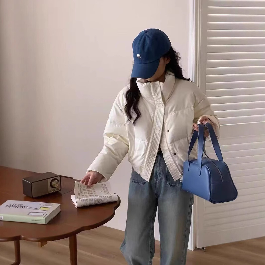 Sin lavado PU ropa de algodón para mujeres corto 2025 nuevo invierno grueso ropa de pan suelta ropa de moda de algodón chaqueta de algodón image 4