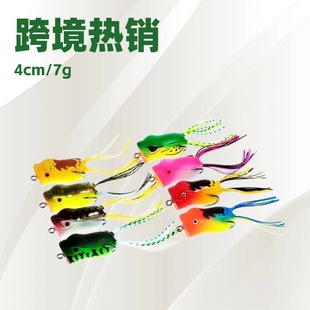 New Small Thunder Frog Wholesale Double Hook Frog for Black Fish Lure Bait Soft Hollow Thunder Frog Exquisite Packaging